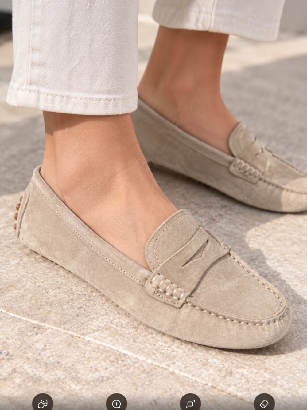 Veronica Beard Jia Suede Driver Penny Loafers